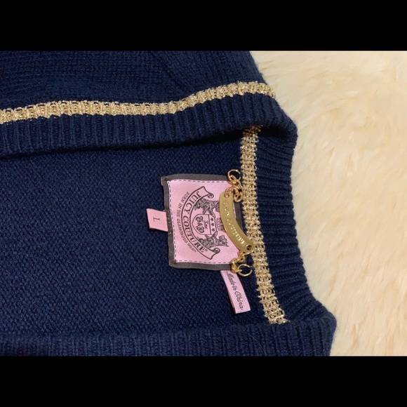 Juicy Couture Navy and Gold Cardigan Sweater ❄️ - Picture 7 of 8